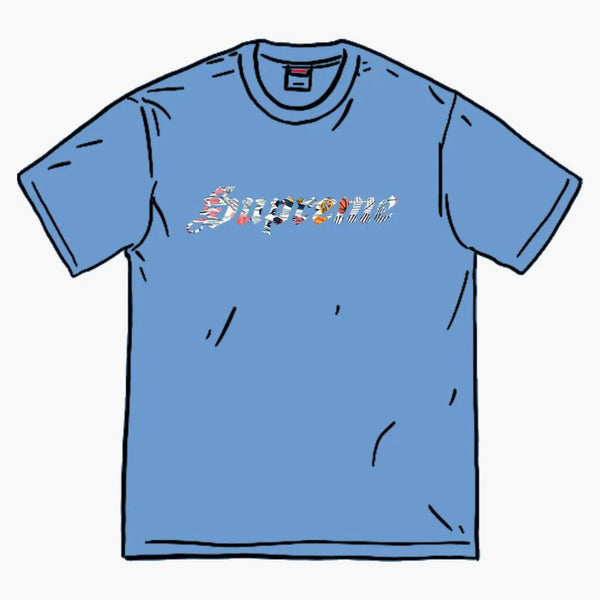 Supreme Floral Appliqu s/s Top Light Blue