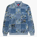 Supreme Floral Patchwork Velour L/s Polo Slate