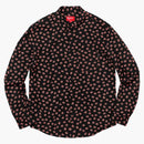 Supreme Flowers L/s Rayon Shirt Black