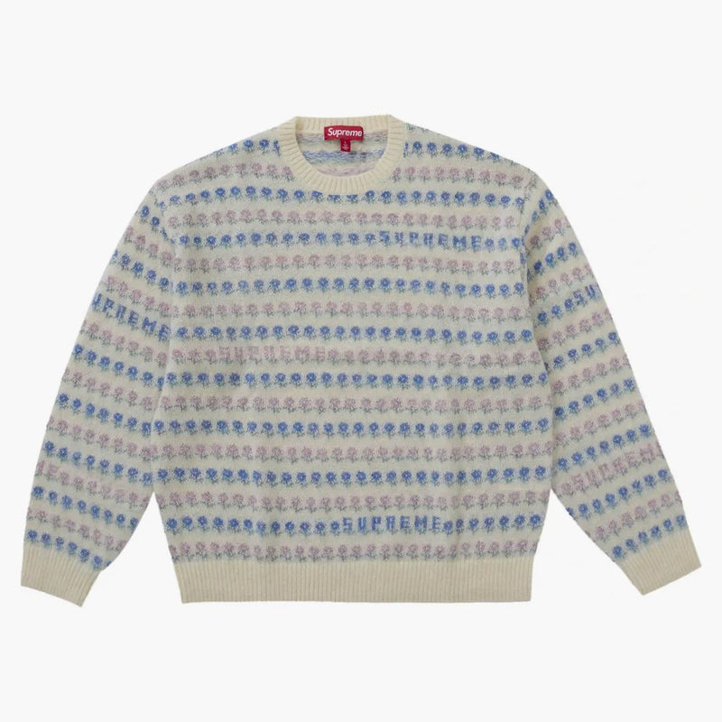 Supreme Flowers Metallic Sweater Ivory