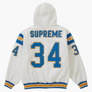Supreme Football Zip Up Hooded Sweatshirt White