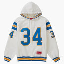 Supreme Football Zip Up Hooded Sweatshirt White