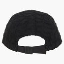 Supreme Frayed Croc Denim Camp Cap Black