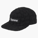 Supreme Frayed Croc Denim Camp Cap Black
