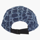 Supreme Frayed Croc Denim Camp Cap Navy