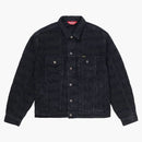 Supreme Frayed Logos Denim Trucker Jacket Black