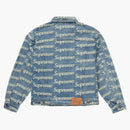 Supreme Frayed Logos denim Trucker Jacket Blue