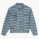 Supreme Frayed Logos denim Trucker Jacket Blue