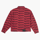 Nejvyšší frayed logos džínové kamionové bunda červená