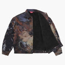 Supreme Frazetta Faux Shearling fodrad lastbilsjacka Multicolor