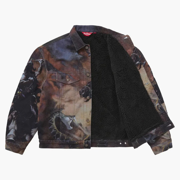 Supreme Frazetta Faux Shearling Lined Trucker Multicolor