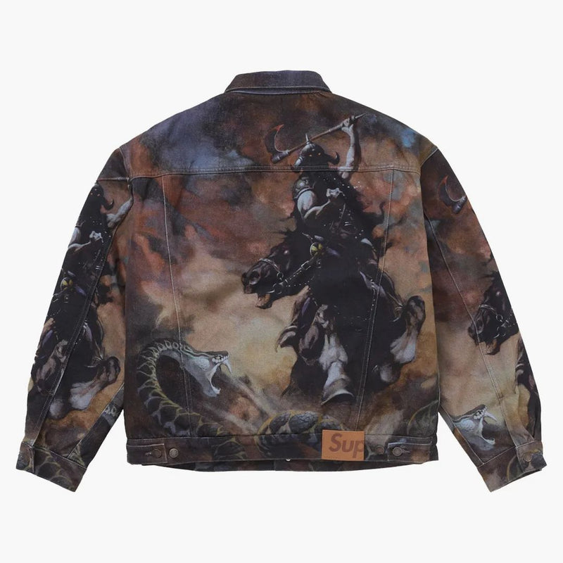 Supreme Frazetta Faux Shearling Lined Trucker Multicolor