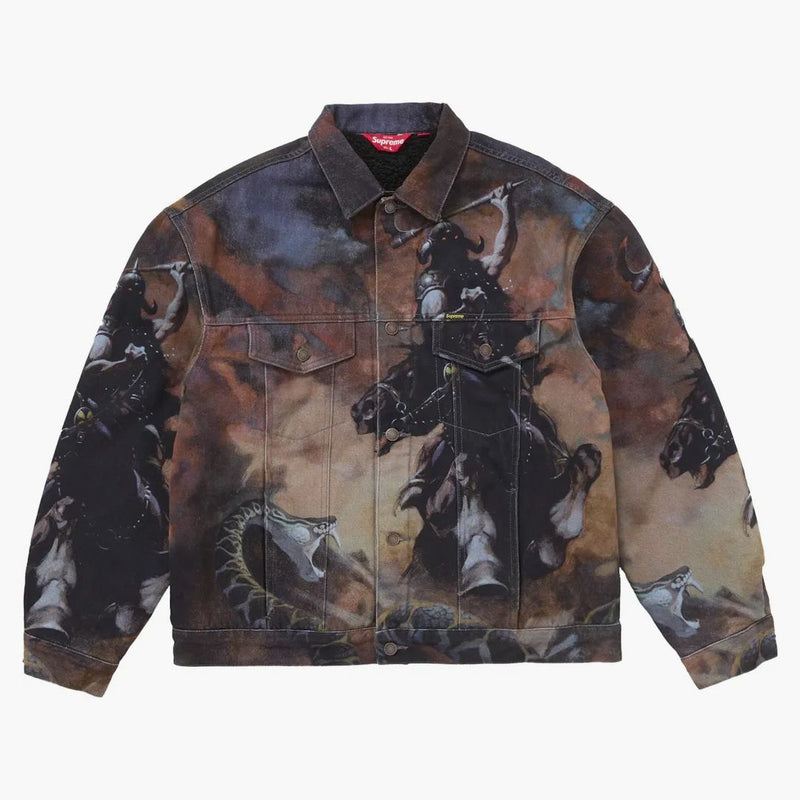 Supreme Frazetta Faux Shearling Lined Trucker Multicolor