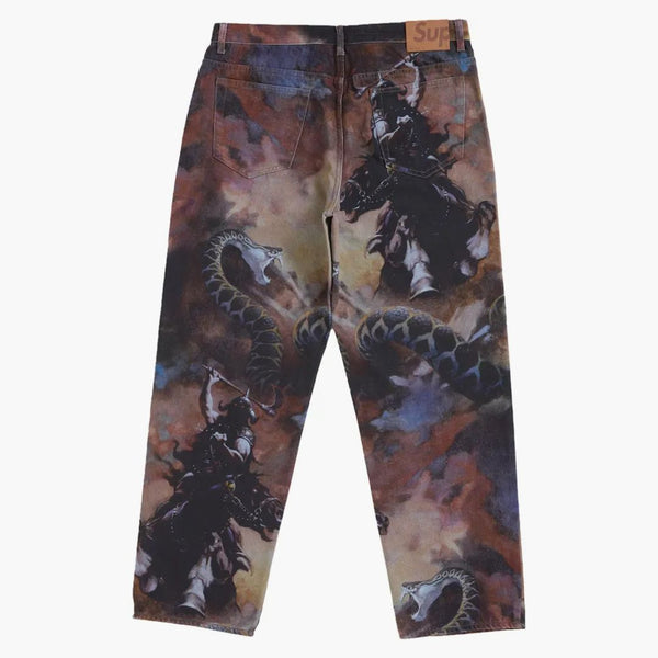 Nejvyšší Frazetta volný fit Jean Multicolor