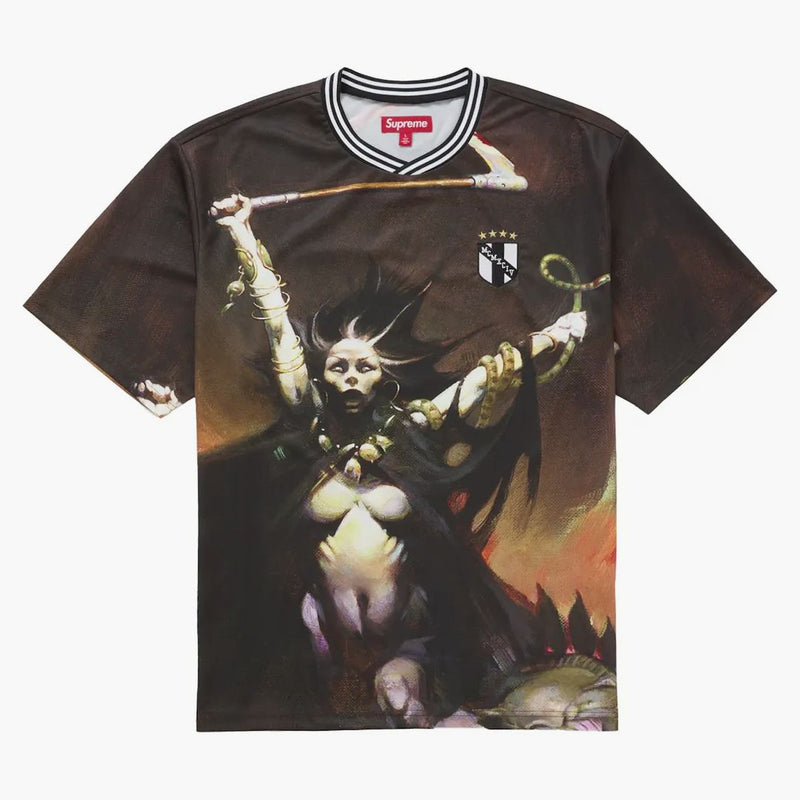 Nejvyšší Frazetta Soccer Jersey žena s Scythe