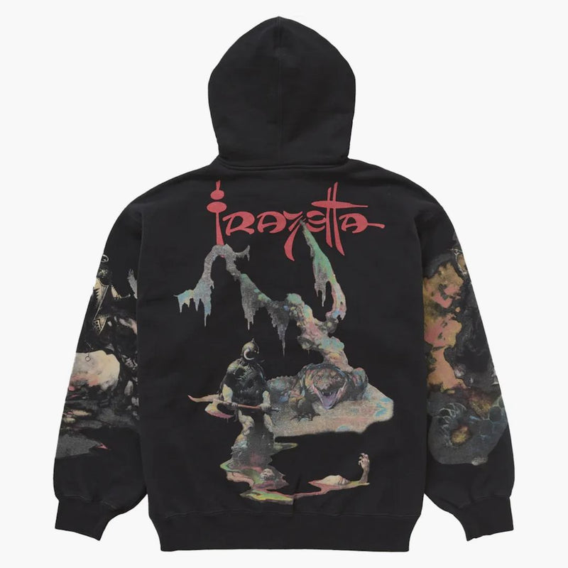 Nejvyšší Frazetta Zip Up Mikina s kapucí černá