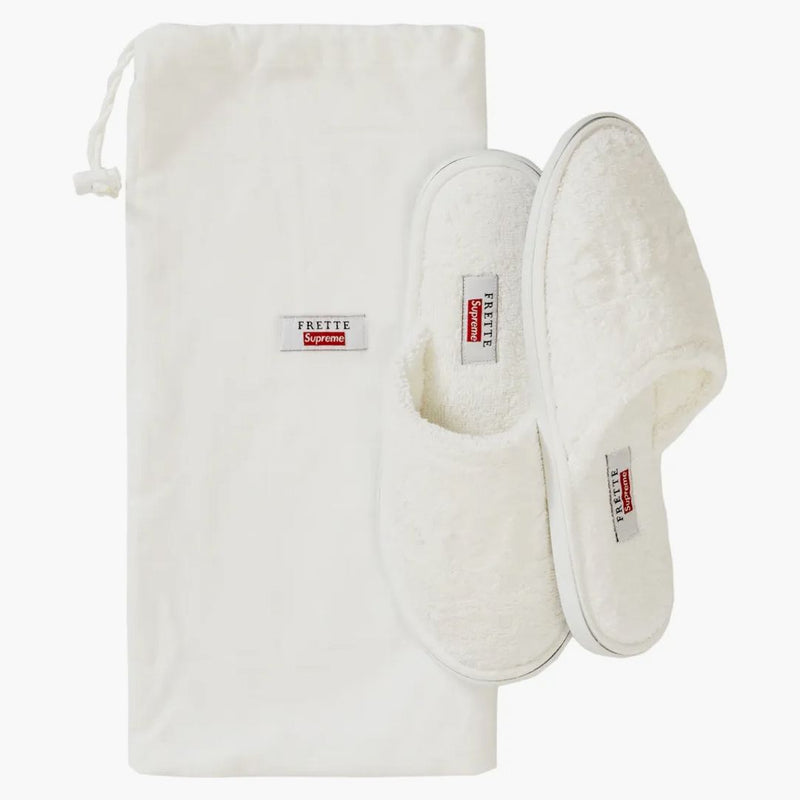 Supreme Frette Slippers White