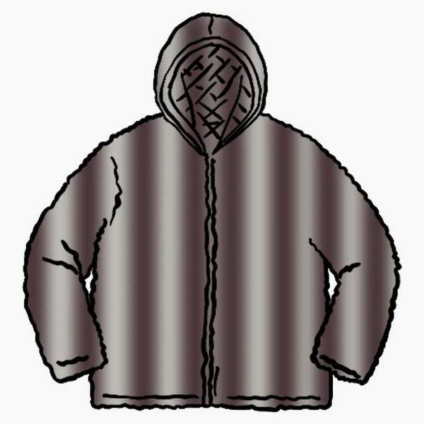 Supreme faux for reversible hooded jacket blacket black