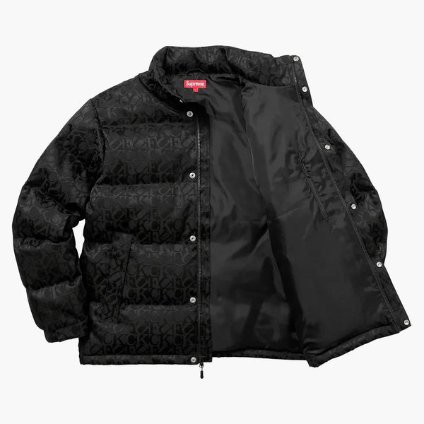 Supreme Fuck Jacquard Puffy Jacket Black