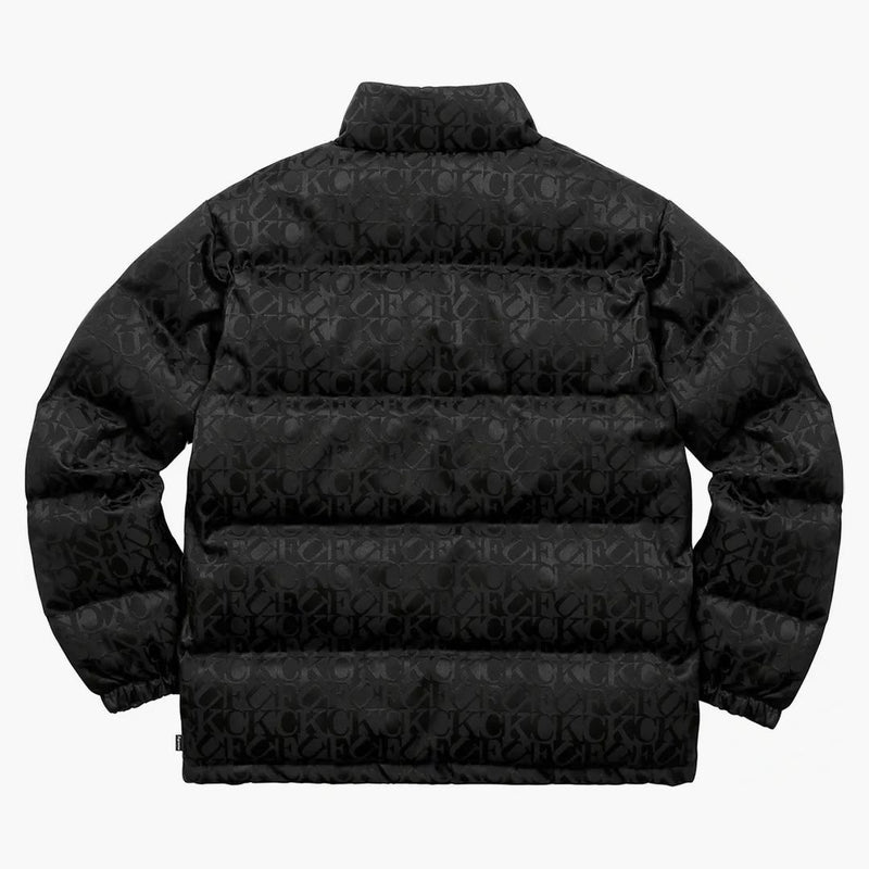 Supreme Fuck Jacquard Puffy Jacket Black