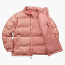 Nejvyšší kurva Jacquard Puffy bunda růžová