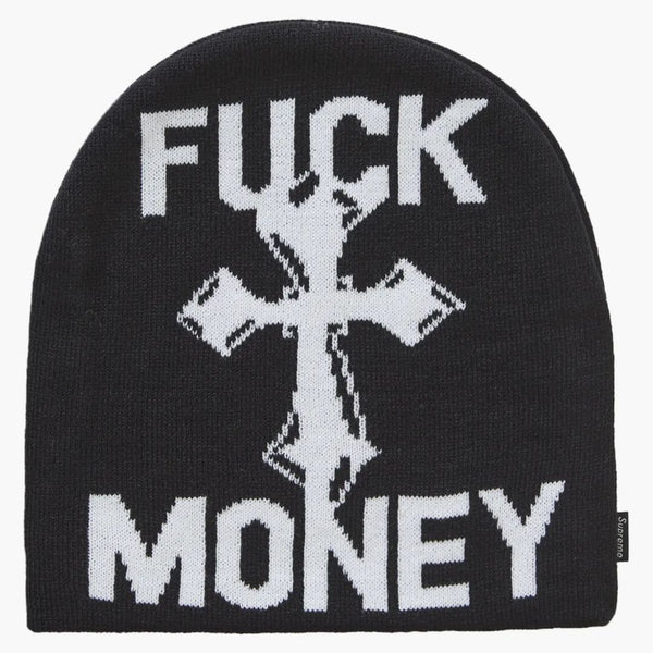 Supreme Fuck Money Beanie Black