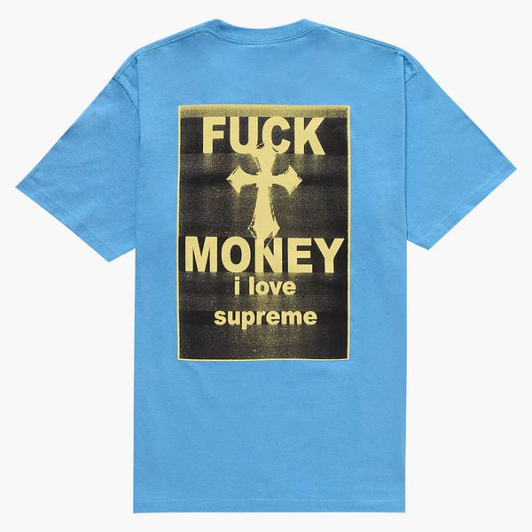 Supreme Fuck Money Tea ljusblå