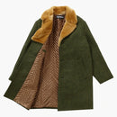 Supreme for Collar Car Coat Green Houndstooth