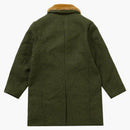 Supreme for Collar Car Coat Green Houndstooth