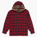 Supreme for Trim Flannel Hooded Shirt Red Plaid