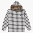 Supreme for Trim Flannel Hooded Shirt White Plaid