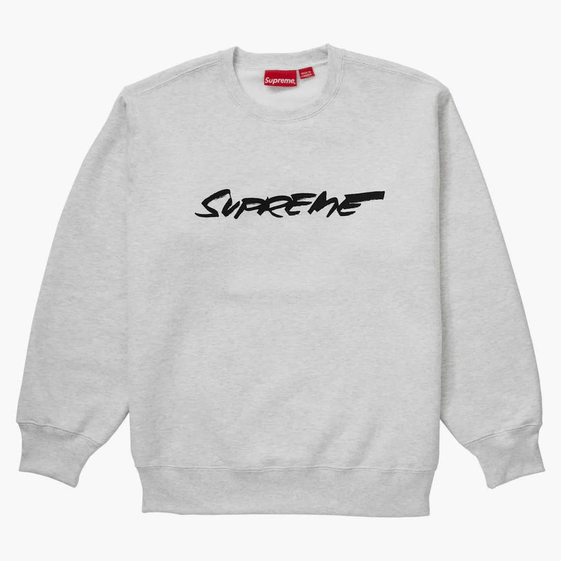 Supreme Futura Logo Crewneck Ash Grey