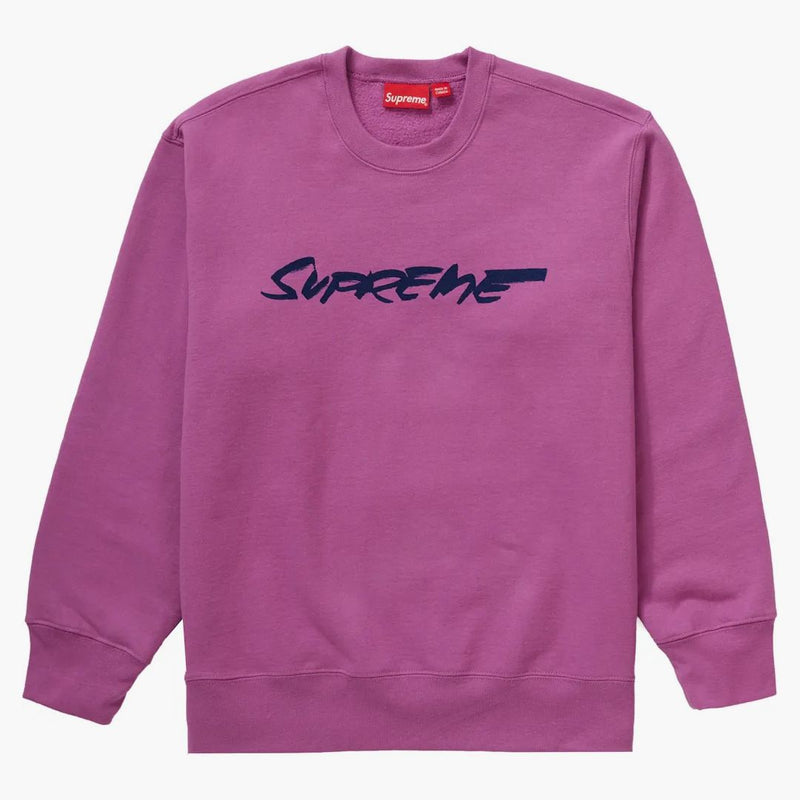 Supreme Futura Logo Crewneck Bright Purple