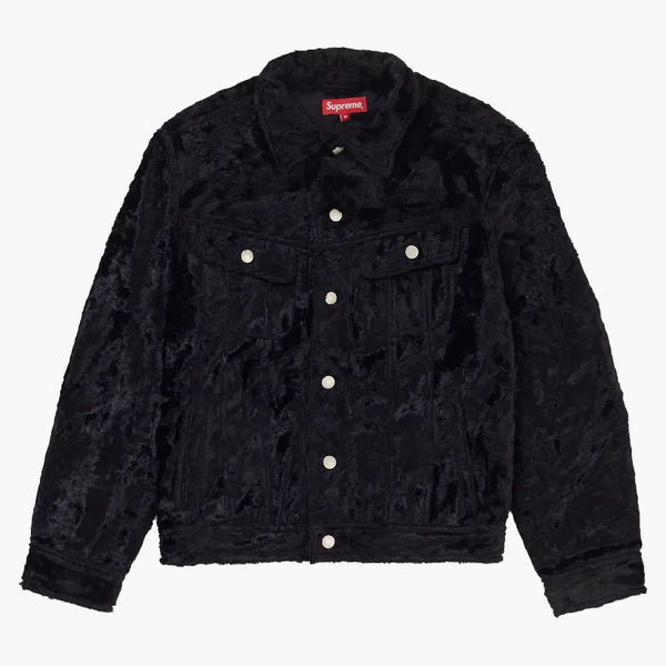 Giacca per camionista per pile fuzzy supremo nero