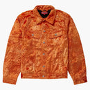 Supreme Fuzzy Pile Trucker Jacket Orange
