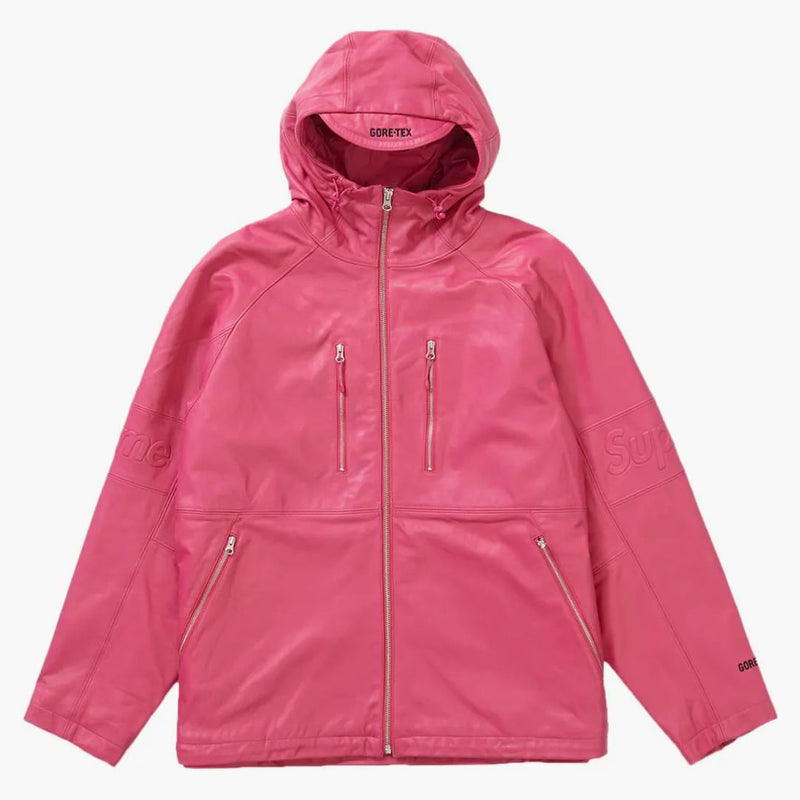 Supreme Gore-tex Leather Jacket Magenta