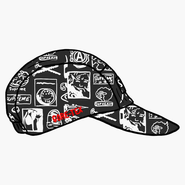 Nejvyšší gore-Tex dlouhý camp camp cap (SS21) černé samolepky