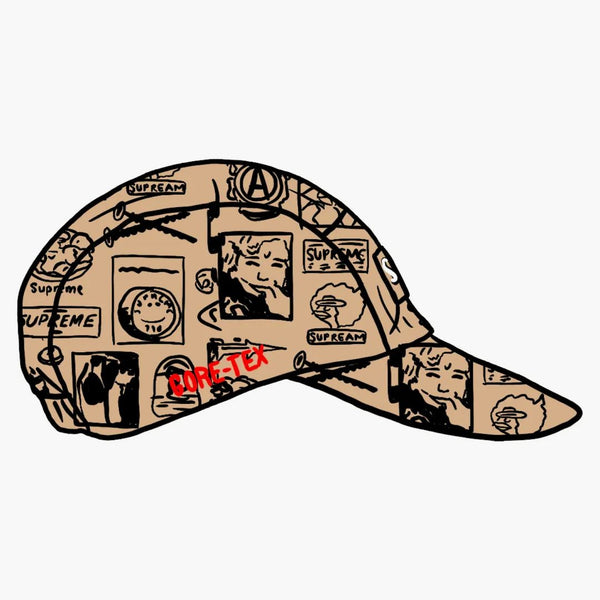 Supreme Gore-Tex Long Bill Camp Cap (SS21) Tan samolepky