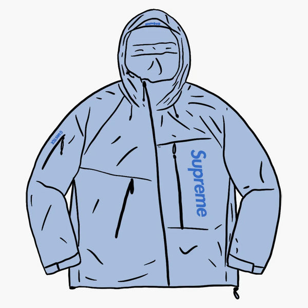 Supreme Gore-tex Paclite Shell Jacket Light Blue