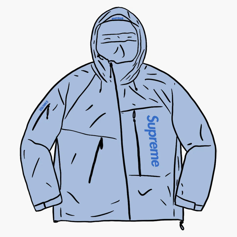 Supreme Gore-tex Paclite Shell Jacket Light Blue