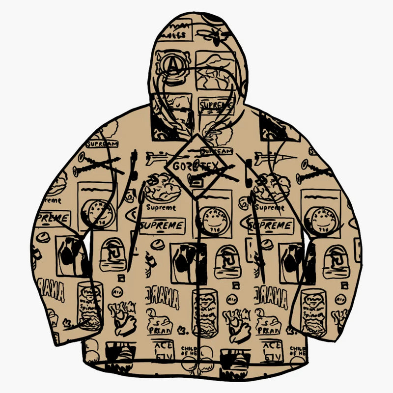 Supreme Gore-Tex Stickers Shell bunda (SS21) opálení