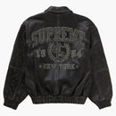 Supreme Gem Studded Leather Jacket Black