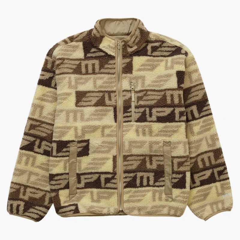 Suprem Geo Reversibil Windstopper Fleece Geacă Tană