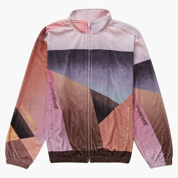 Sacou suprem Geo Velor Track Pink