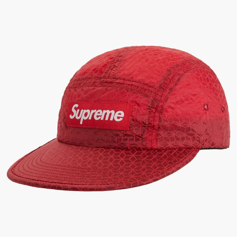 Supreme Geometric Ripstop Camp Cap Red