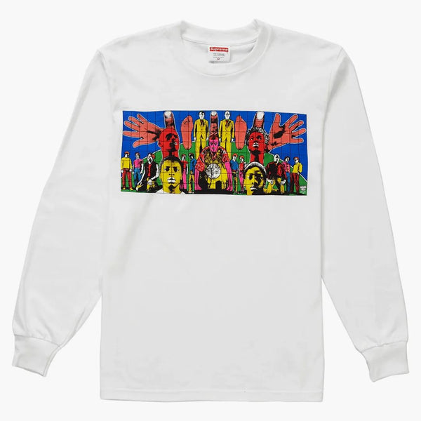 Nejvyšší Gilbert a George Death After Life L/S Tee White