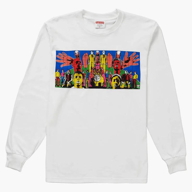 Nejvyšší Gilbert a George Death After Life L/S Tee White