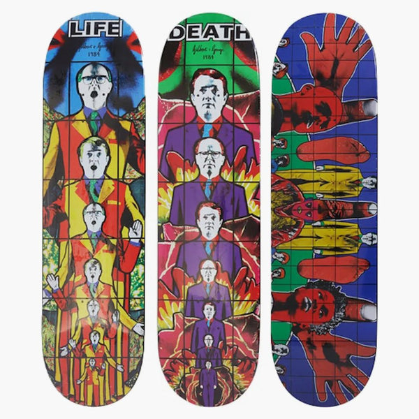 Nejvyšší Gilbert George Supreme Life & Death & Death After Life Skateboard Deck Multi Set