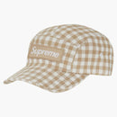 Supreme Gingham Camp Cap Tan