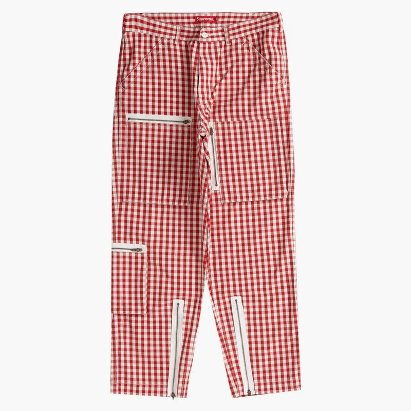 Najwyższy gingham Flight Pant Red
